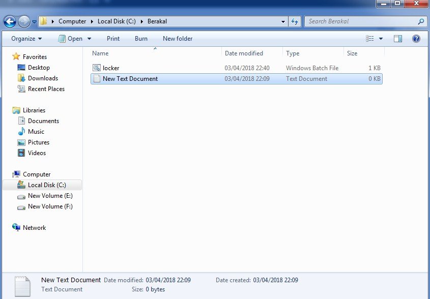 cara memberi password pada folder