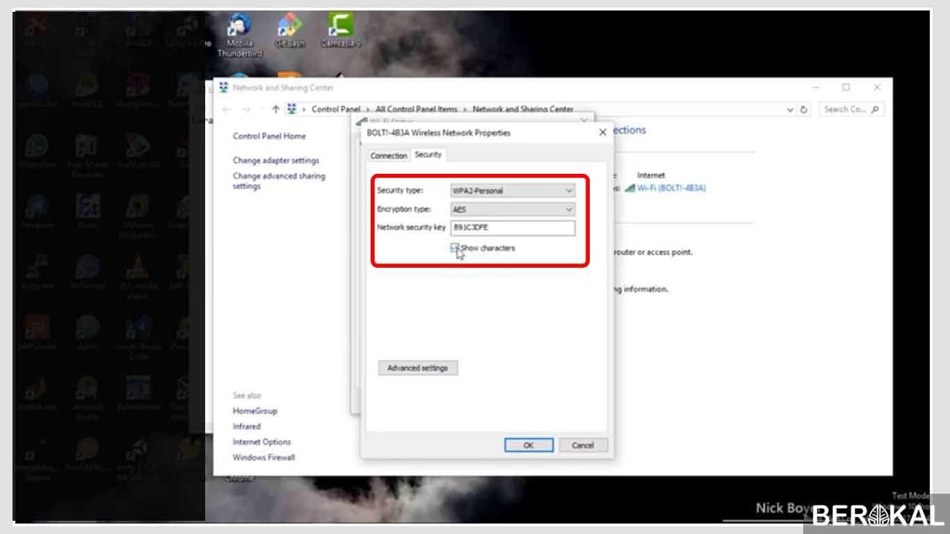 cara melihat password wifi di laptop windows 10 pro