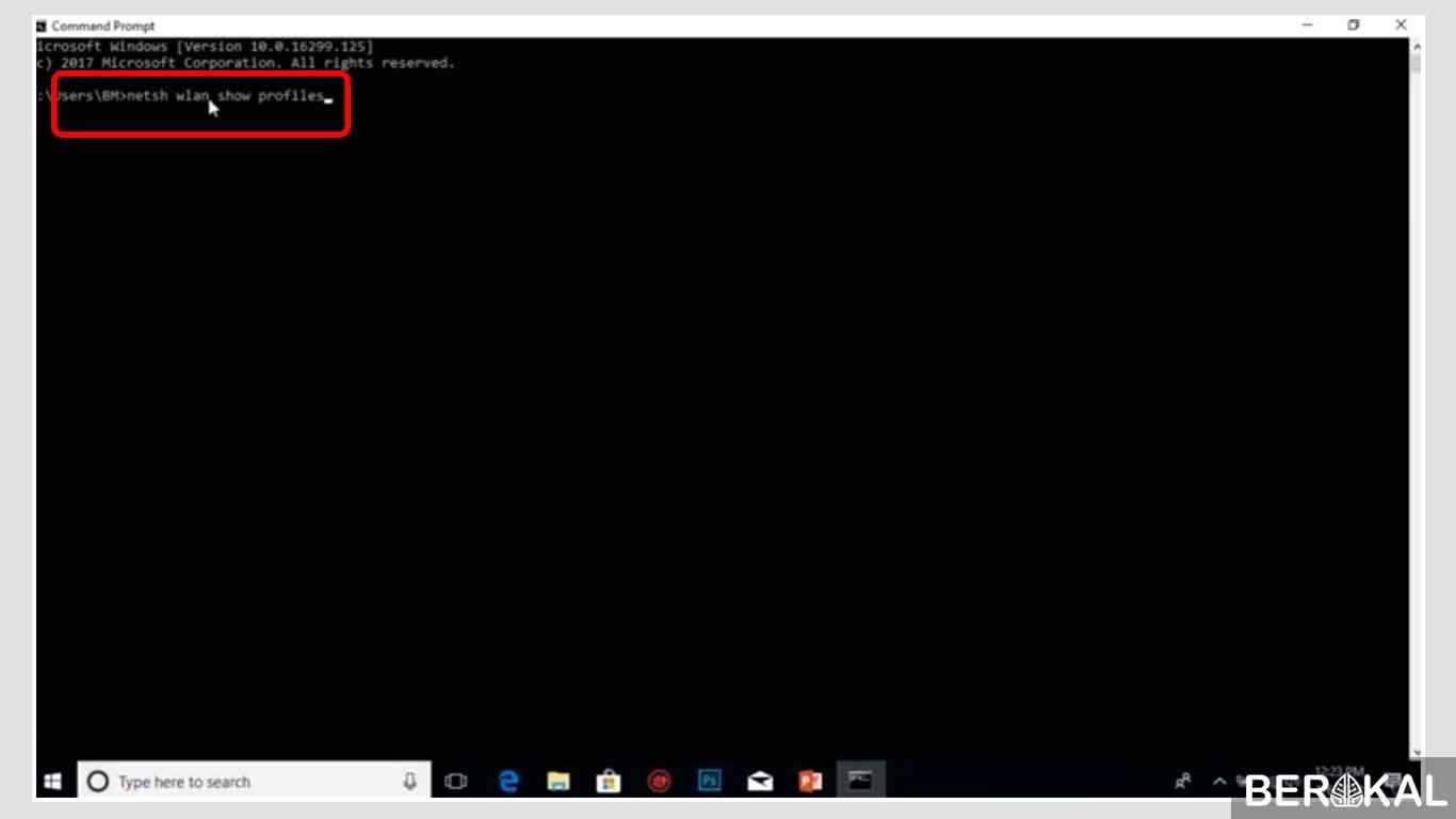 cara melihat password wifi di windows 10 cmd