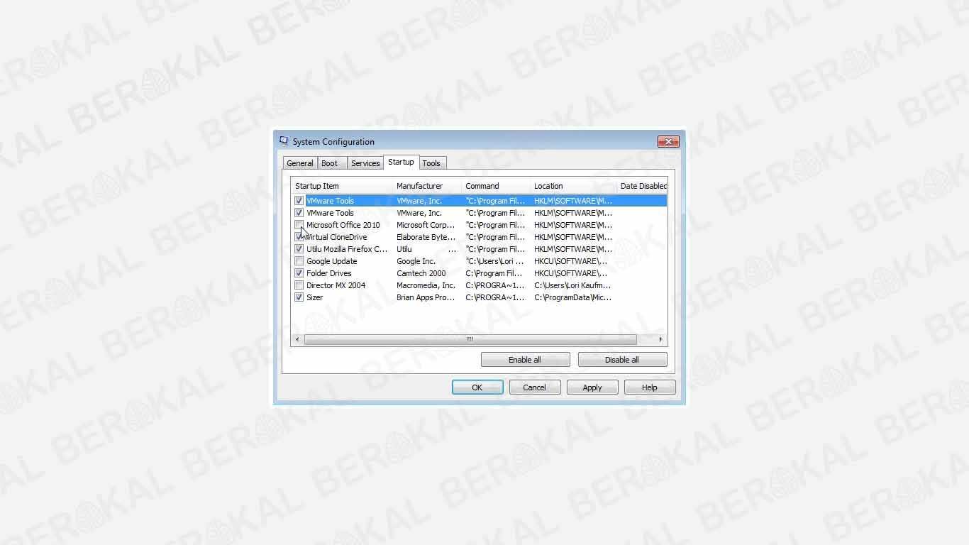 Cara Mempercepat Windows 7 dengan Membatasi Startup