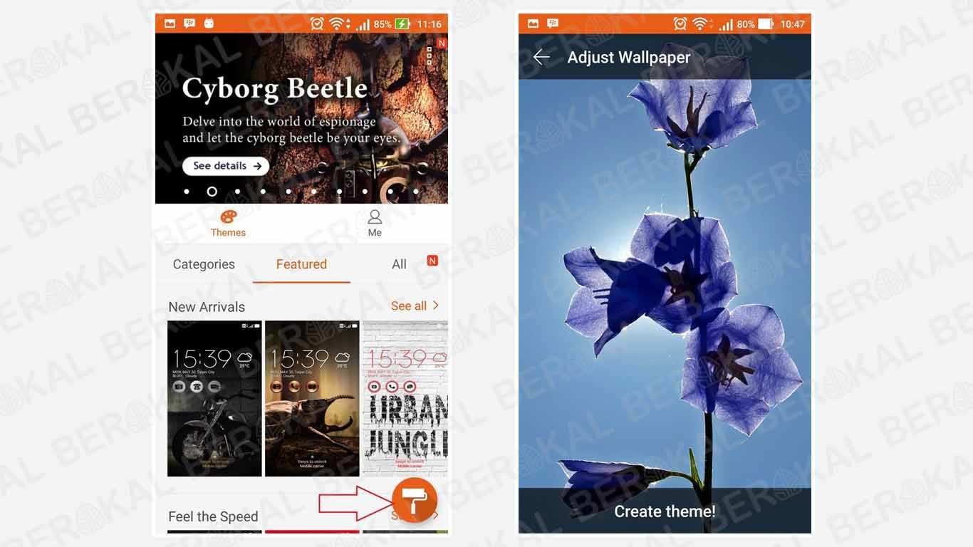 cara membuat tema asus sendiri