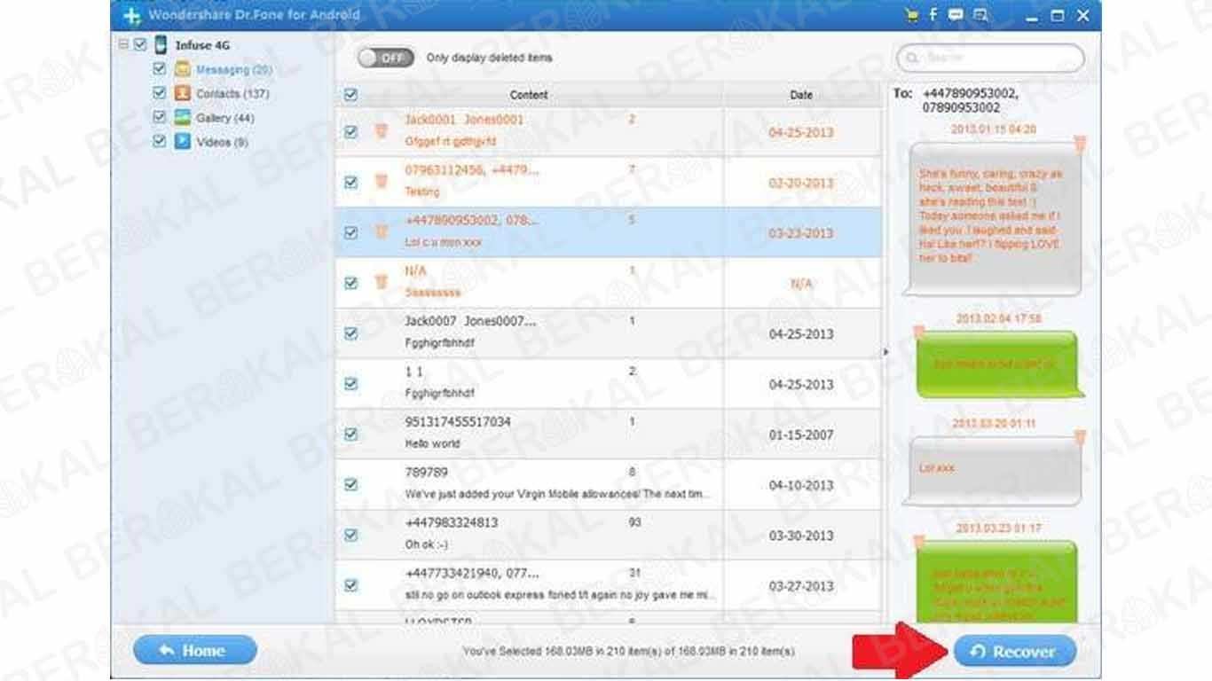 Cara Mengembalikan SMS yang Terhapus dengan Wondershare Drfone Cara Mengembalikan SMS yang Terhapus dengan Wondershare Drfone