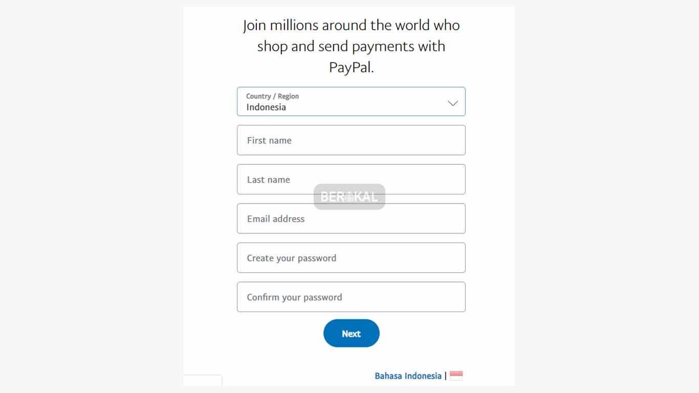 cara membuat akun paypal resmi indonesia