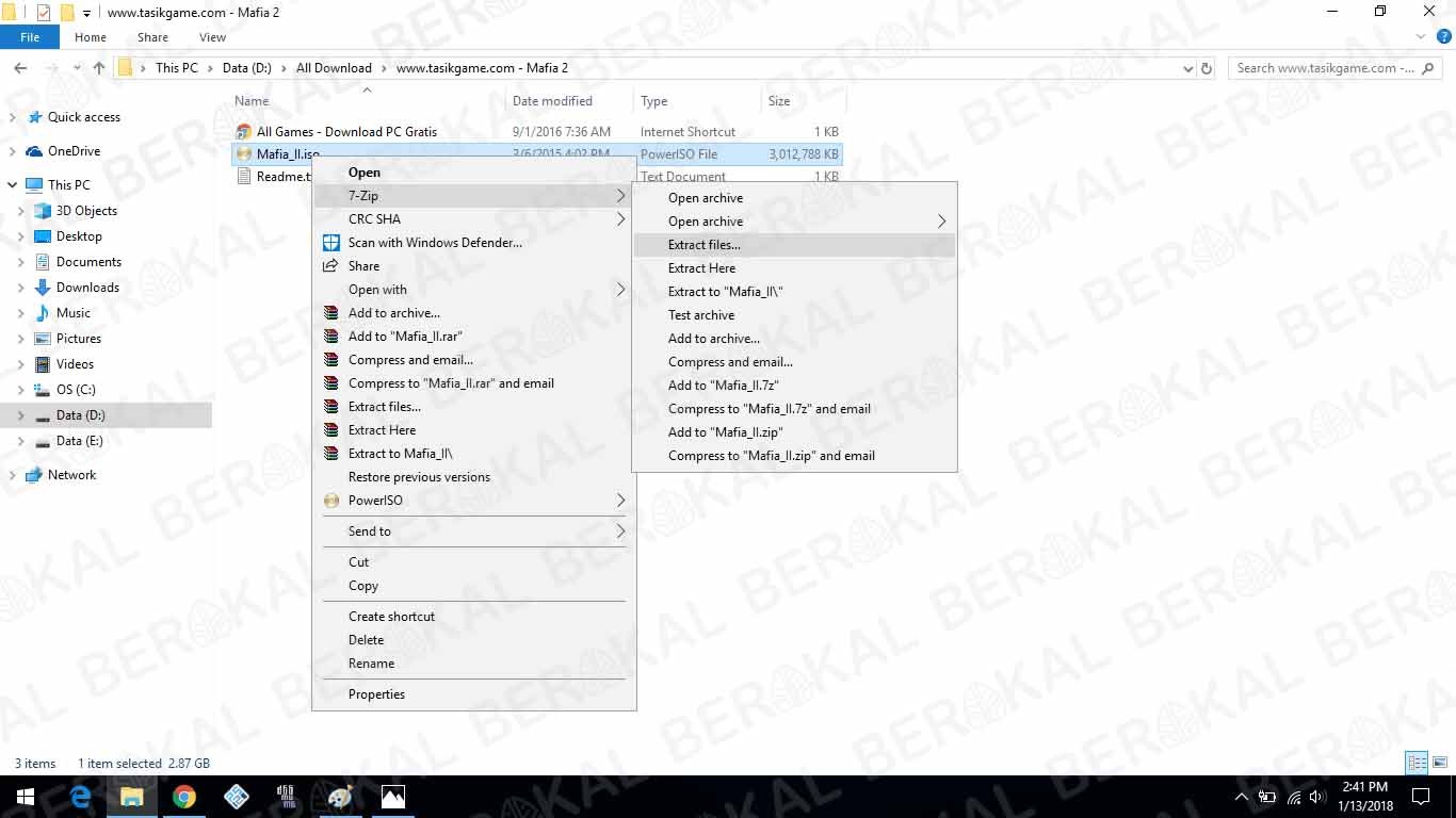 extract file iso dengan 7-Zip extract file dengan 7-Zip