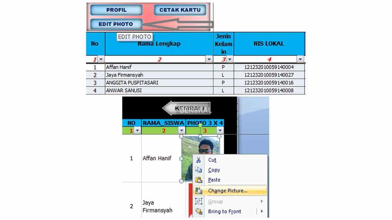 aplikasi kartu pelajar smp excel aplikasi kartu pelajar smp excel