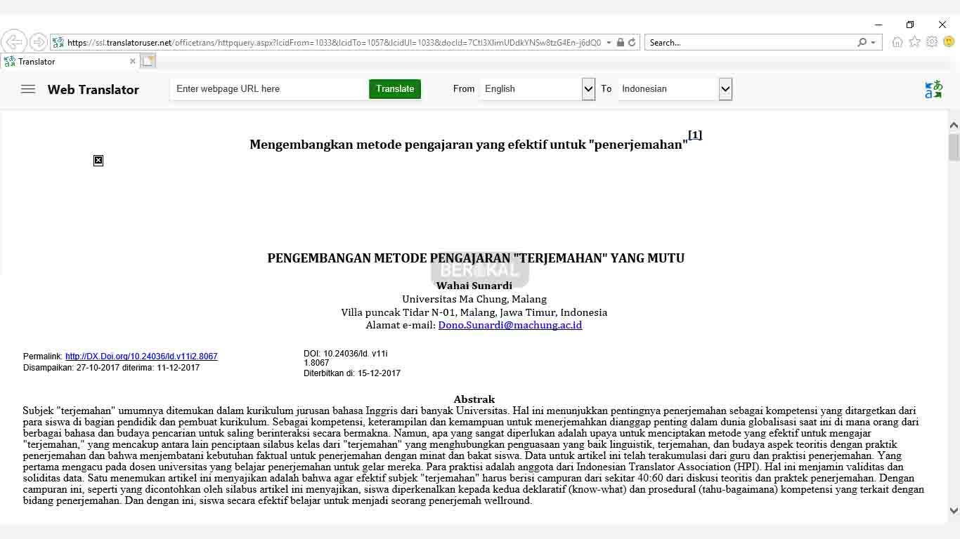 cara menerjemahkan dokumen di microsoft word