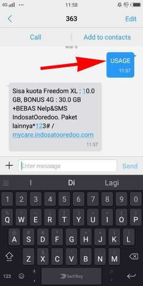 cek kuota indosat sms cek kuota indosat sms