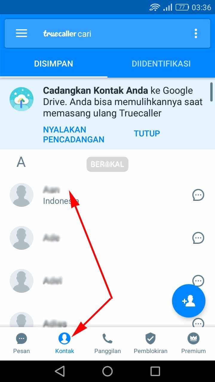 memilih kontak memilih kontak