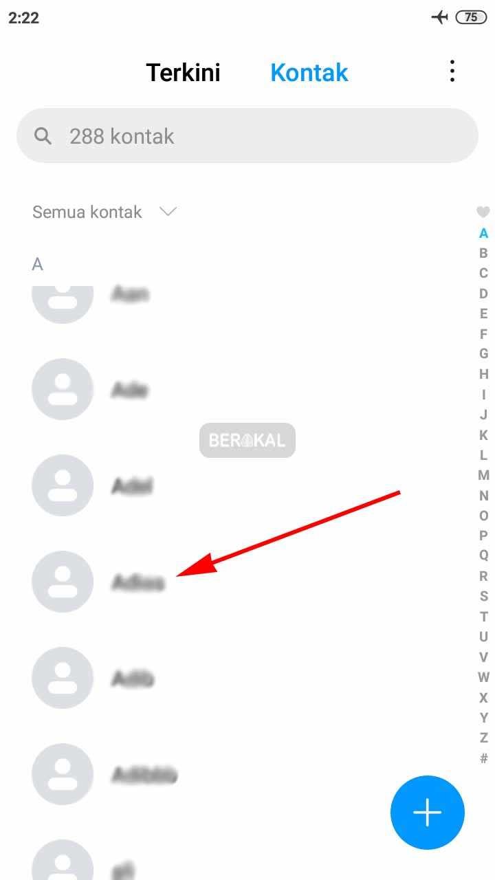 pilih kontak pilih kontak