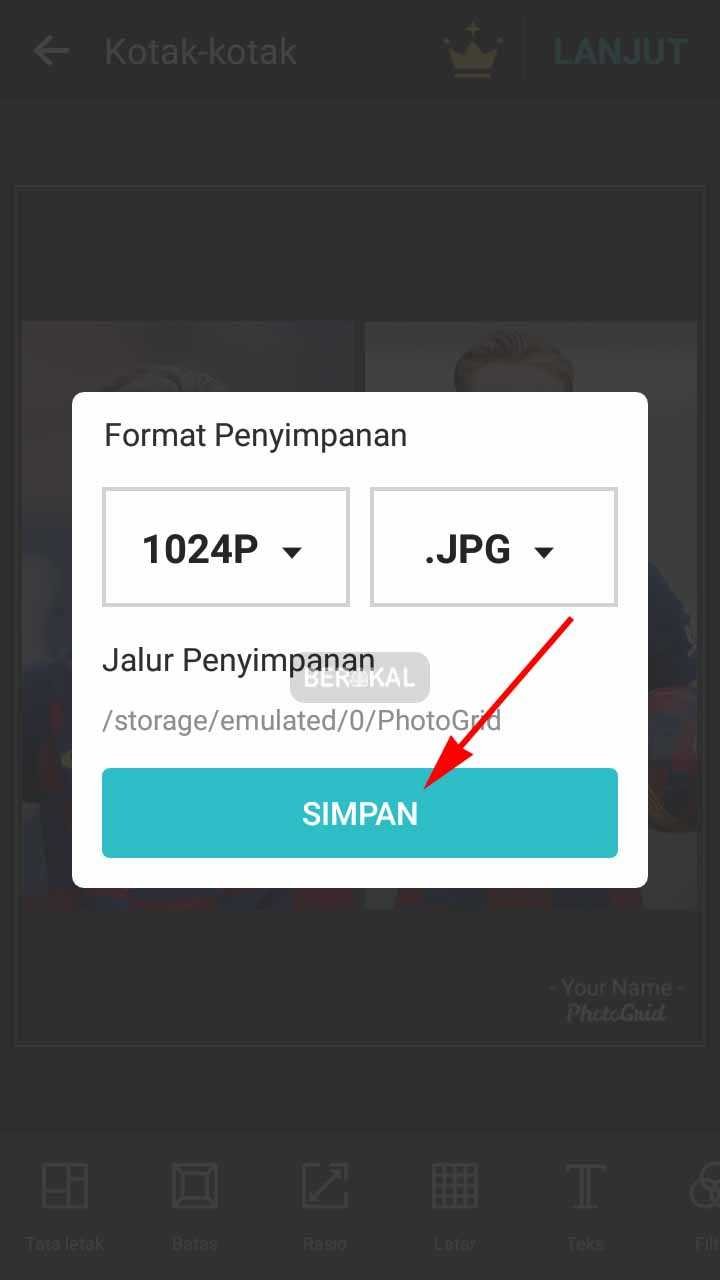 menyimpan hasil editing foto menyimpan hasil editing foto