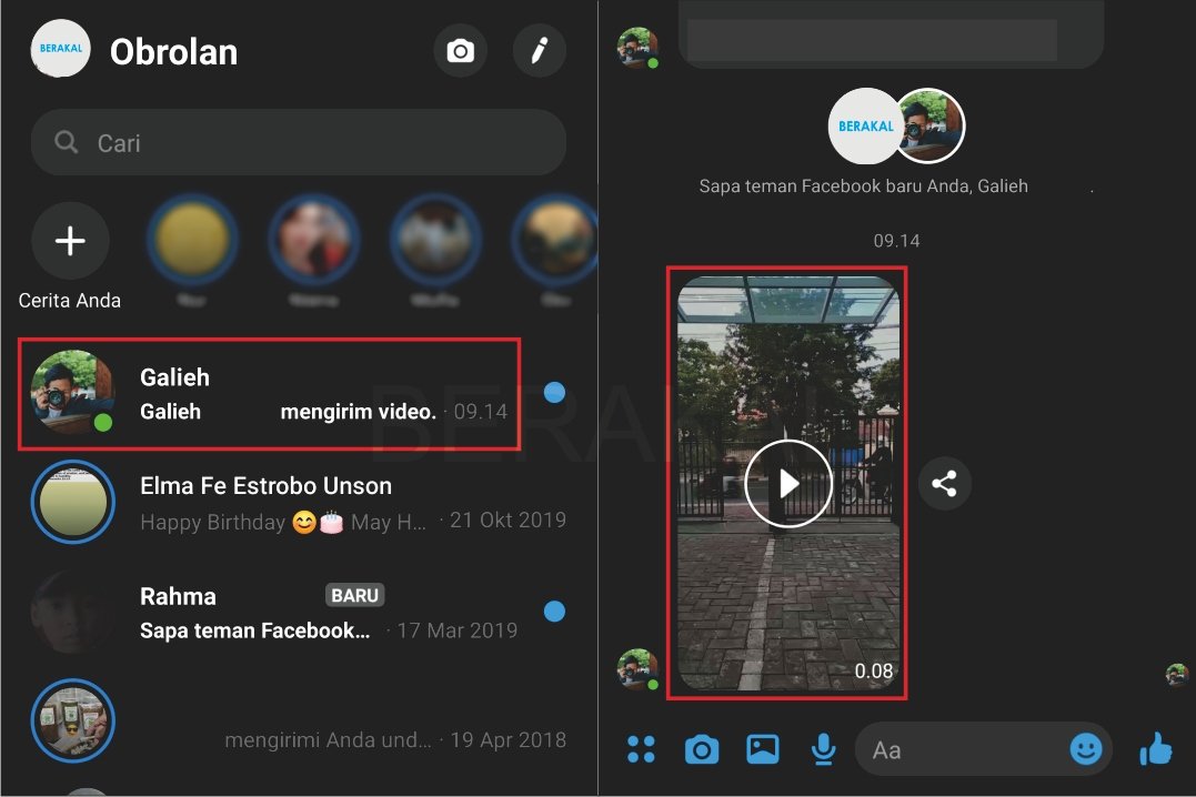Cara Menyimpan Video dari Messenger HP Cara Menyimpan Video dari Messenger HP