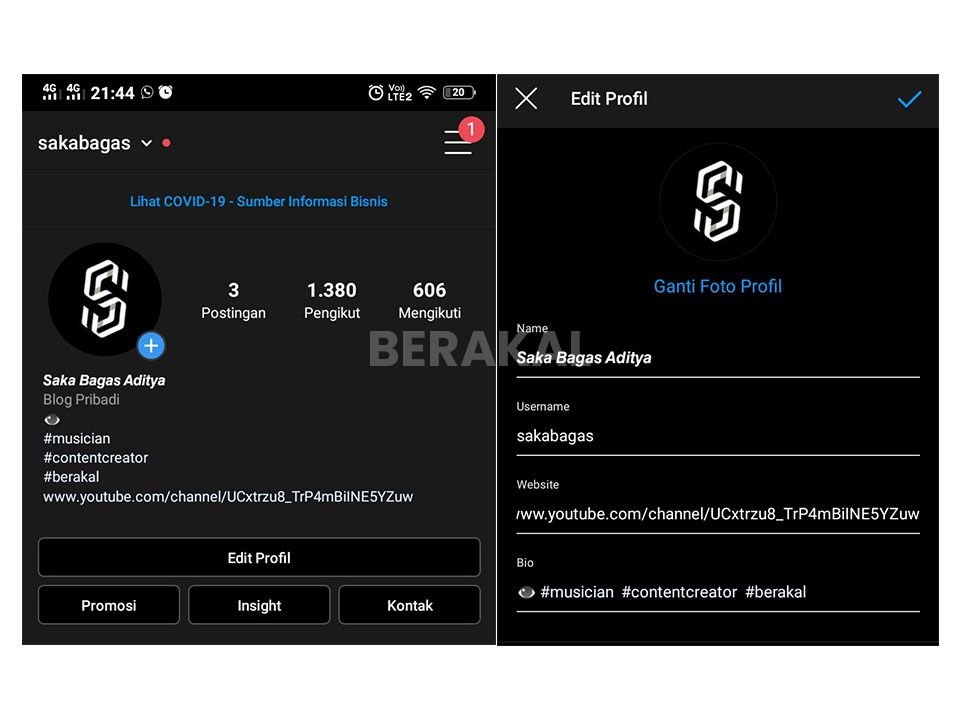 cara membuat akun ditagar instagram