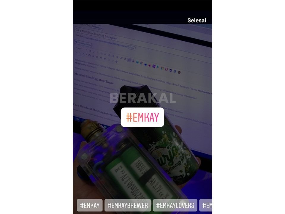 cara membuat hashtag di instagram story