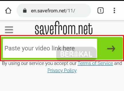 cara download YouTube di Savefrom