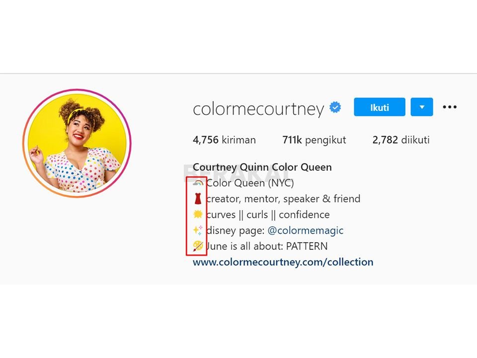 emoji pada bio IG emoji pada bio IG