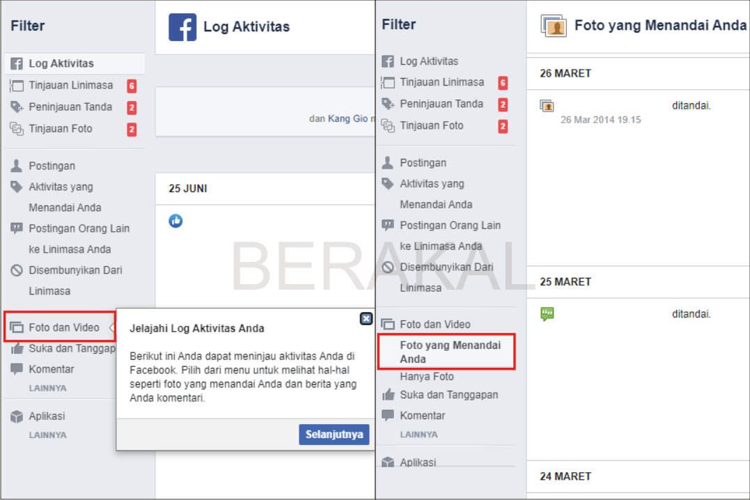 Cara Menghapus Tanda di Facebook dengan Log Aktivitas Cara Menghapus Tanda di Facebook dengan Log Aktivitas