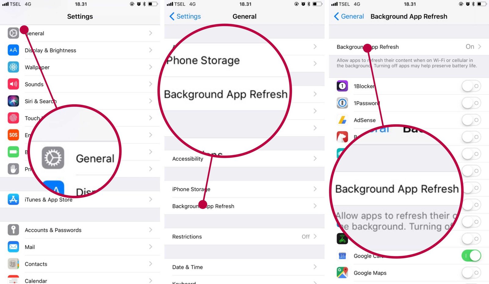 background app refresh iphone