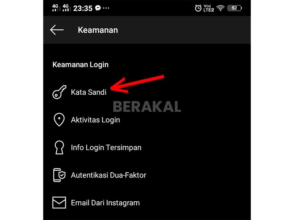 kata sandi instagram