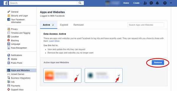 Hapus aplikasi dan website Hapus aplikasi dan website