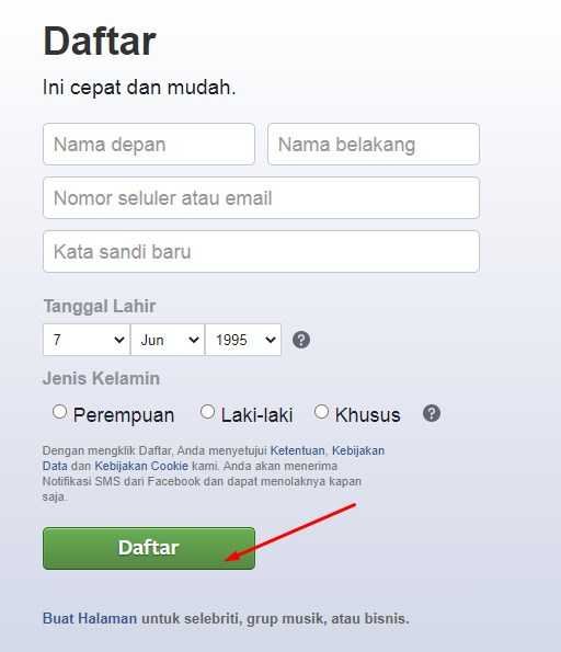 daftar ulang facebook daftar ulang facebook