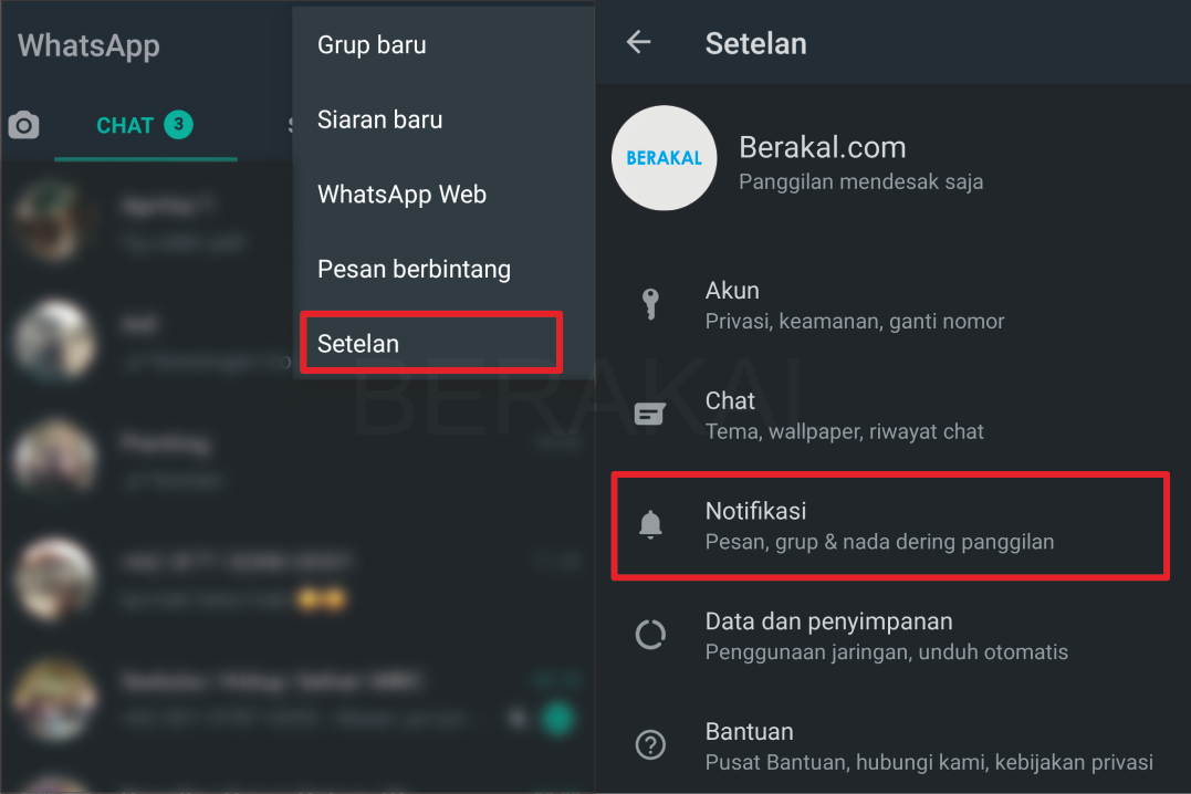 setelan whatsapp setelan whatsapp