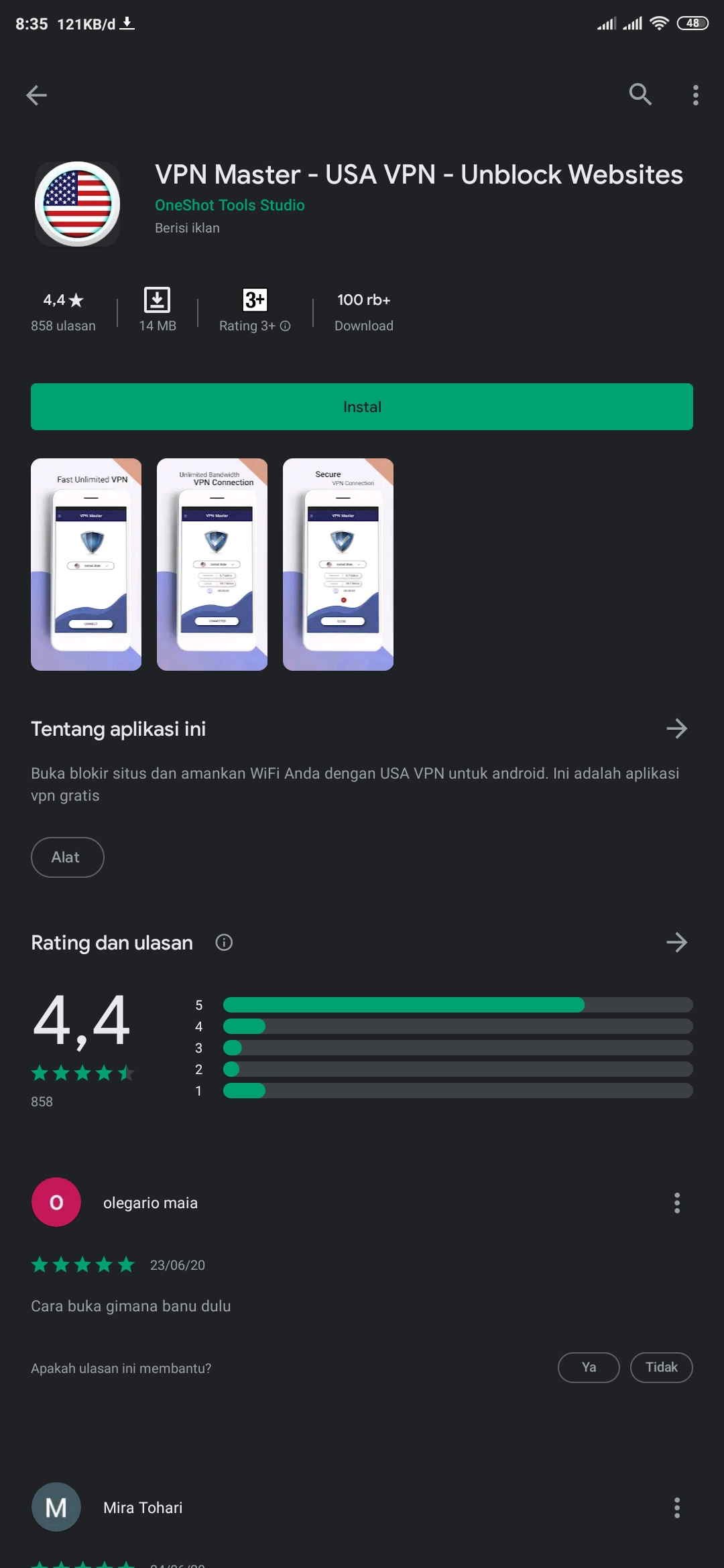 Menggunakan Aplikasi VPN Pihak Ketiga Menggunakan Aplikasi VPN Pihak Ketiga
