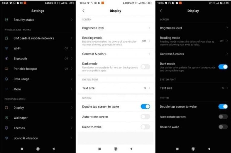 aktifkan fitur mode gelap di android, untuk menghemat baterai android