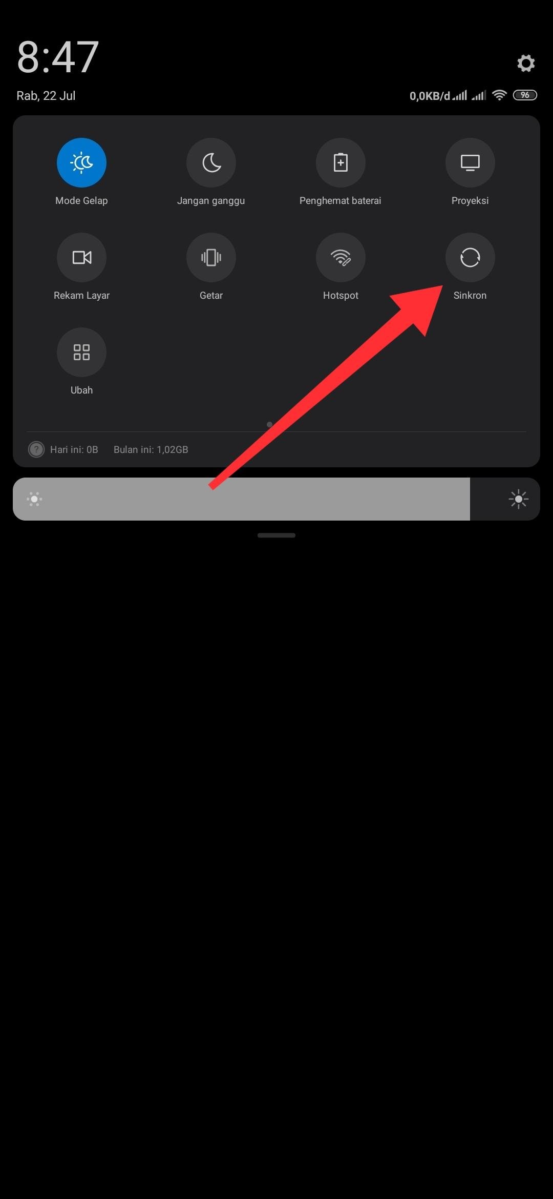 Matikan Auto sync cara menghemat baterai android