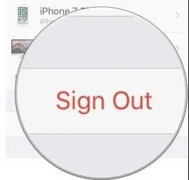 sign out akun icloud