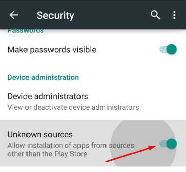 unknown sources android unknown sources android