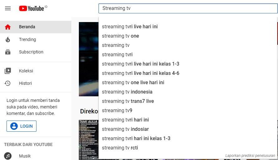 Cara nonton Tv di laptop Via Youtube Cara nonton Tv di laptop Via Youtube