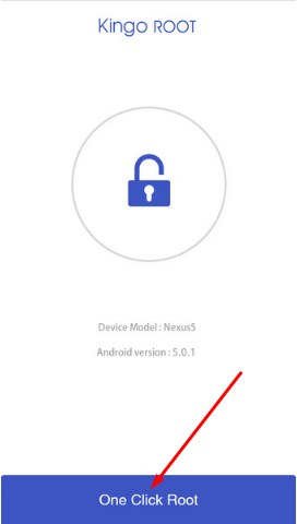 Klik One Click Untuk memulai proses Rooting