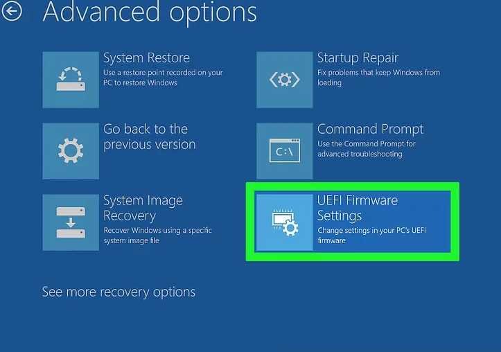 UEFI Firmware Settings UEFI Firmware Settings