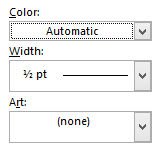 border style option border style option