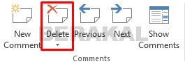 delete option delete option