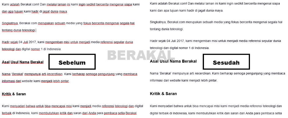 menghilangkan garis merah di tulisan word