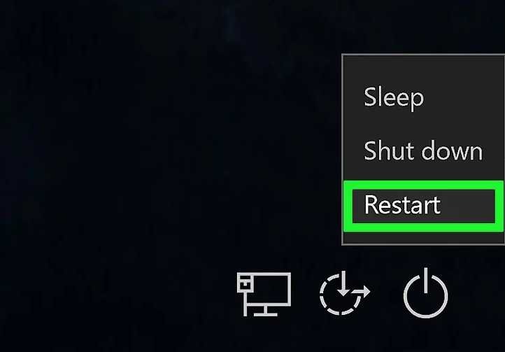 pilih restart pilih restart