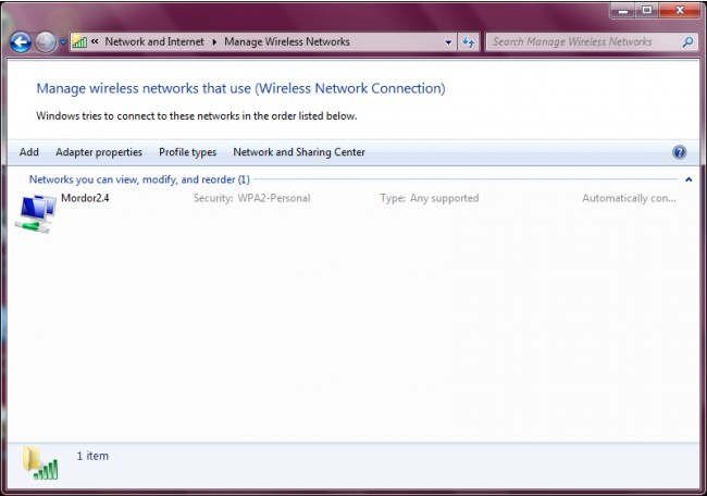 Wireless Network connection Windows 7 Wireless Network connection Windows 7