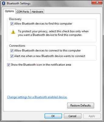bluetooth laptop windows 7