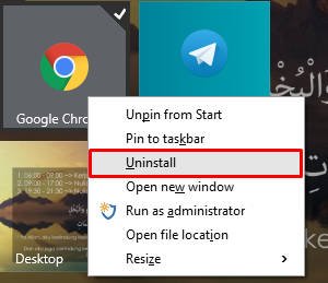 uninstall aplikasi windows 8