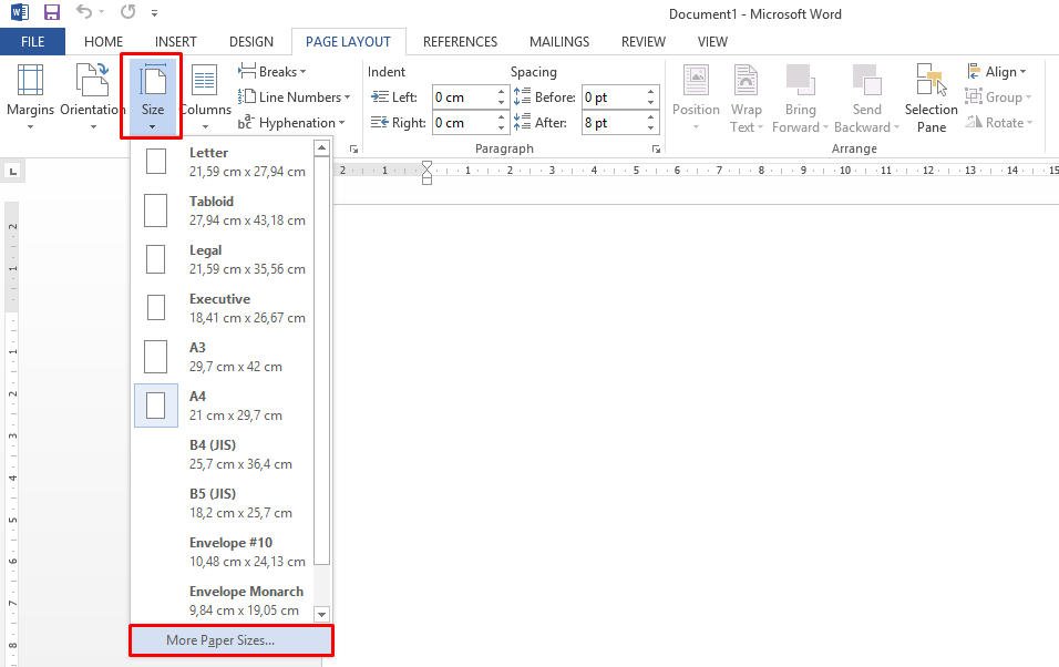 cara mengatur ukuran kertas F4 di word cara mengatur ukuran kertas F4 di word