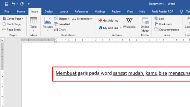 membuat garis underline di word membuat garis underline di word