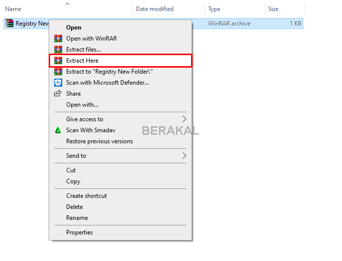 file fix registry new folder