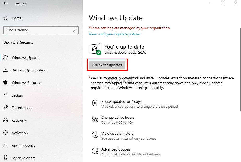 Cek Update Windows