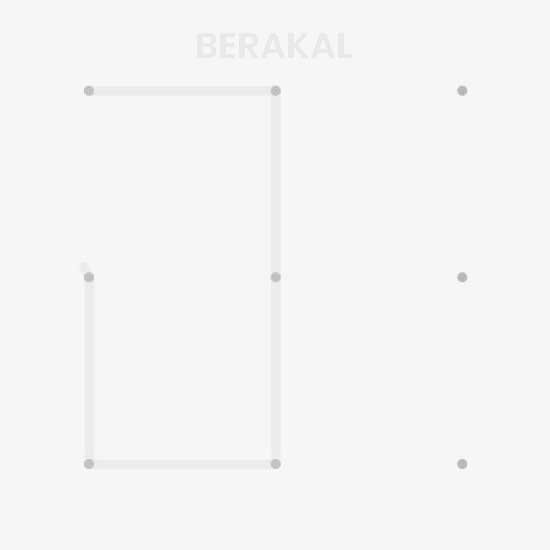 Pola Huruf J 6 Titik