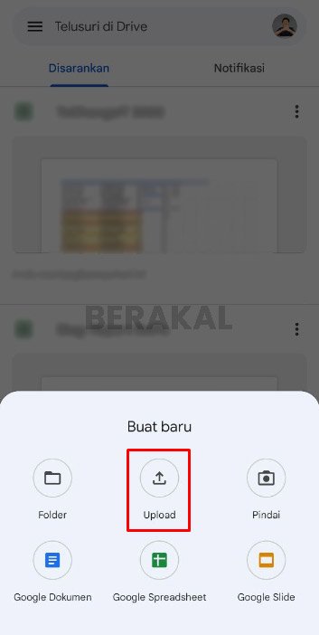 Unggah File Google Drive HP