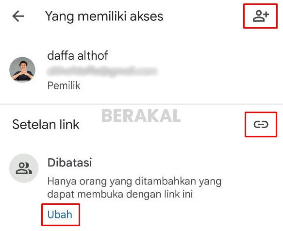 cara membuat link google drive dari hp