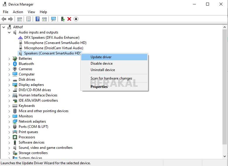 cara mengatasi no audio output device is installed