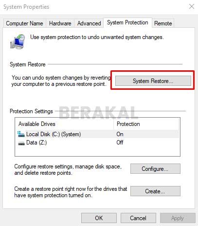 cara restore windows 10 ke tanggal tertentu