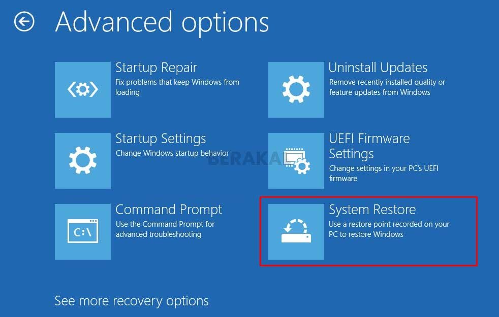 cara restore windows 10 lewat bios